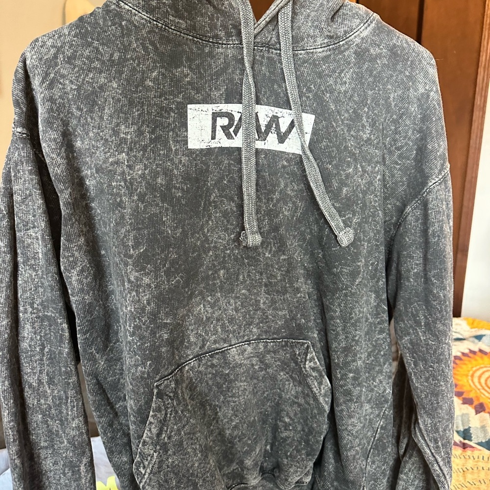 Black acid wash Raw Nutrition hoodie